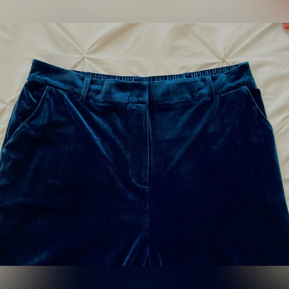 THE PORTER COLLECTIVE Citlali Teal Velvet Pants, size 1X, NWOT - Picture 7 of 9